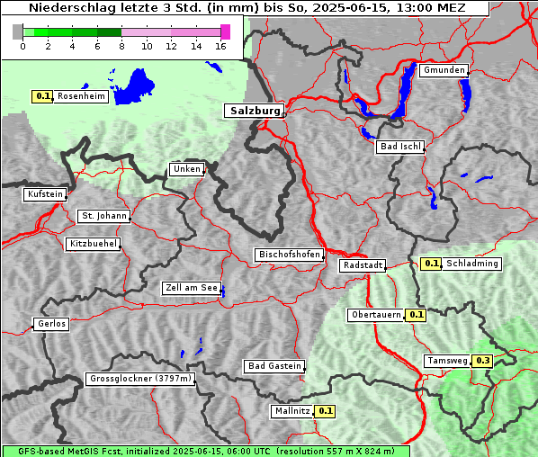 Niederschlag, 15. 6. 2025