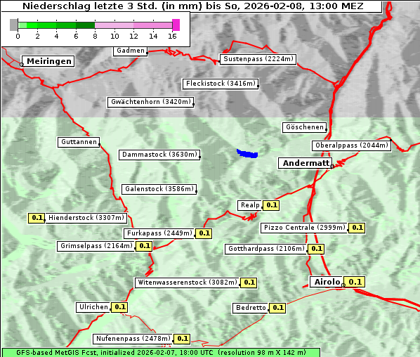 Niederschlag, 8. 2. 2026