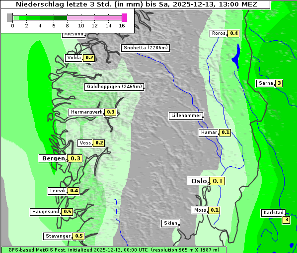Niederschlag, 13. 12. 2025