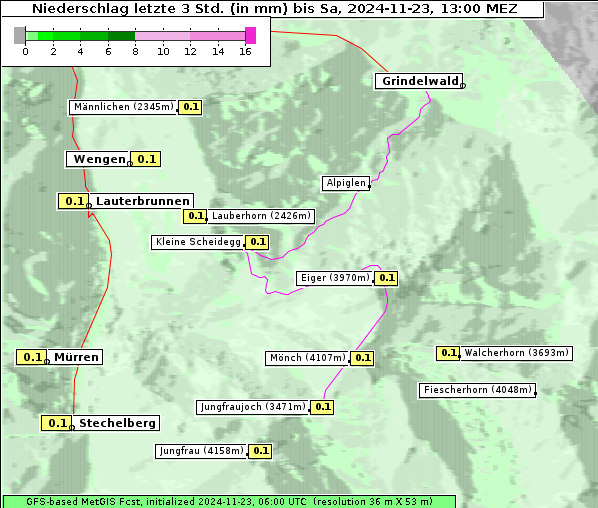 Niederschlag, 23. 11. 2024
