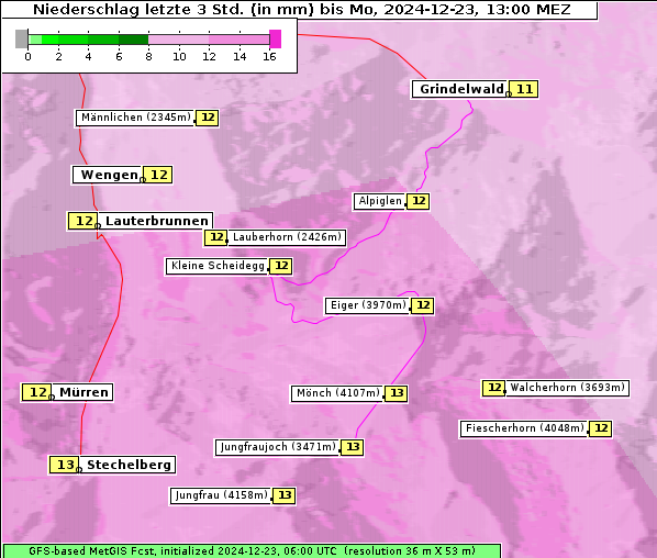 Niederschlag, 23. 12. 2024