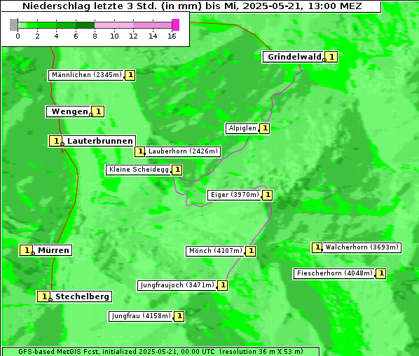 Niederschlag, 21. 5. 2025