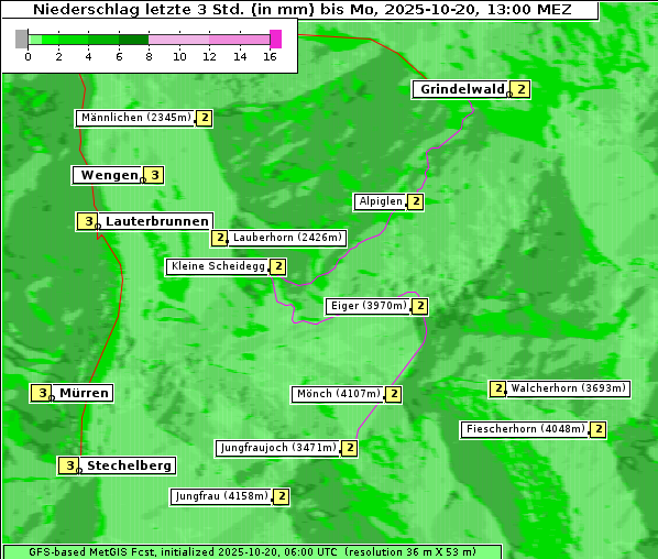 Niederschlag, 20. 10. 2025