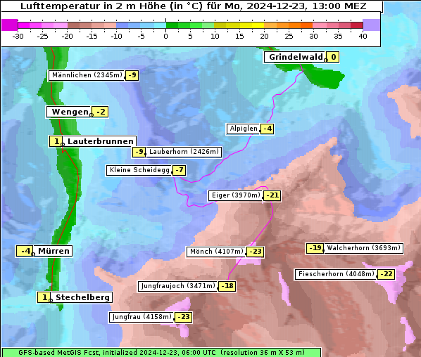 Temperatur, 23. 12. 2024