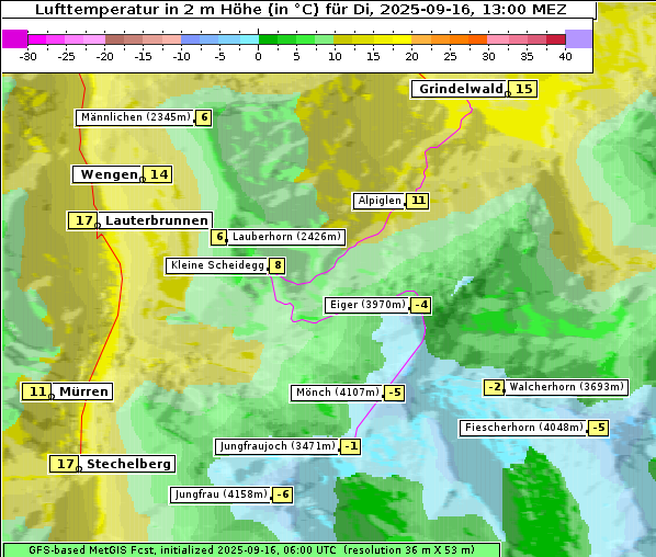Temperatur, 16. 9. 2025