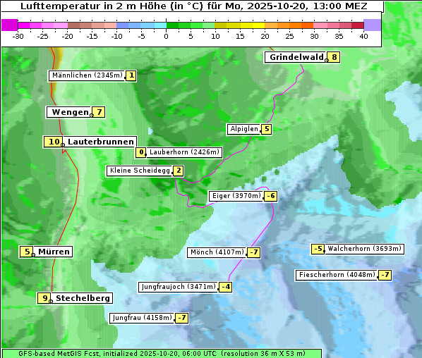 Temperatur, 20. 10. 2025