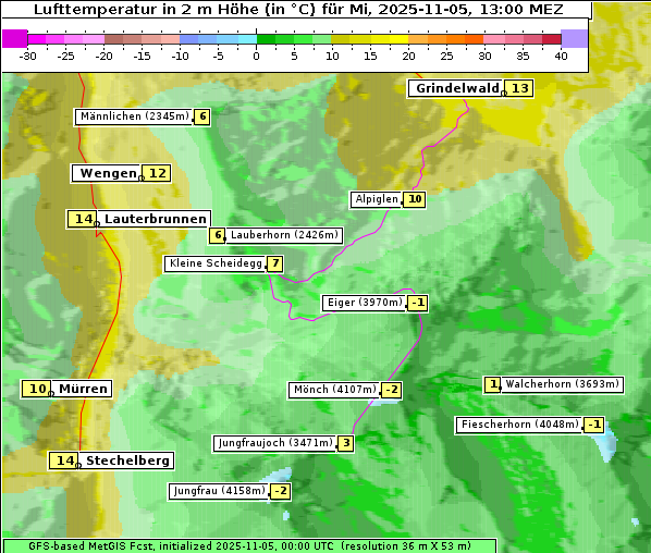 Temperatur, 5. 11. 2025