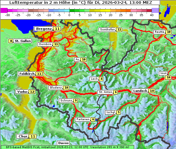Temperatur, 24. 3. 2026