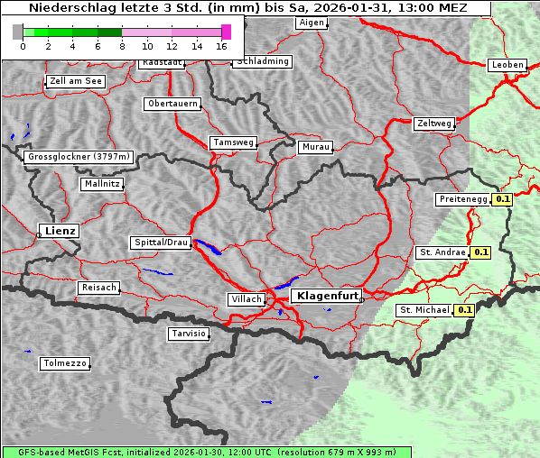 Niederschlag, 31. 1. 2026
