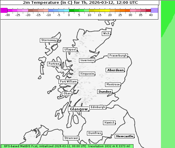 Temperatur, 12. 3. 2026