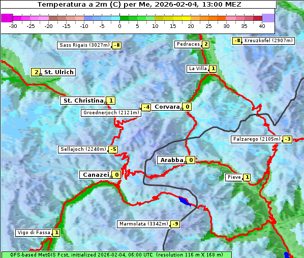 Temperatur, 4. 2. 2026