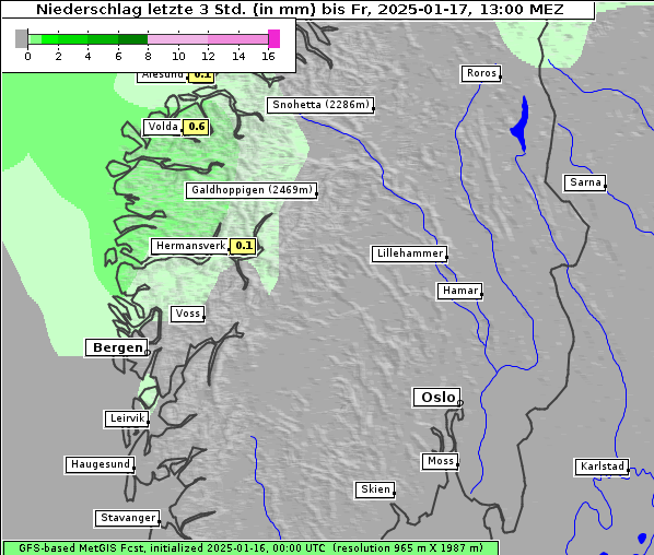 Niederschlag, 17. 1. 2025