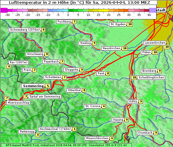 Temperatur, 4. 4. 2026