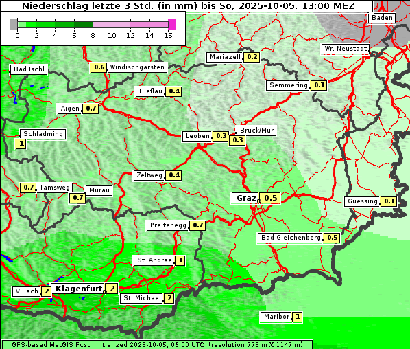 Niederschlag, 5. 10. 2025