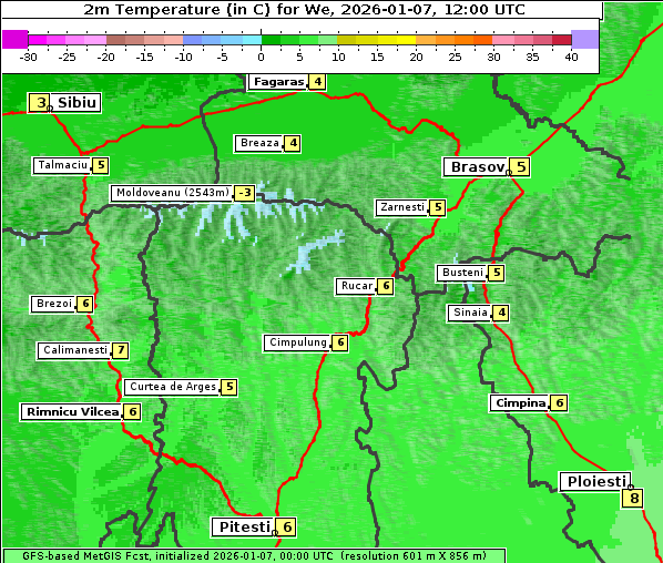 Temperatur, 7. 1. 2026