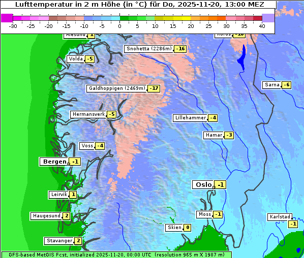 Temperatur, 20. 11. 2025