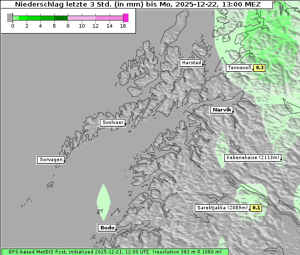 Niederschlag, 22. 12. 2025