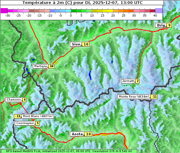 Temperatur, 7. 12. 2025