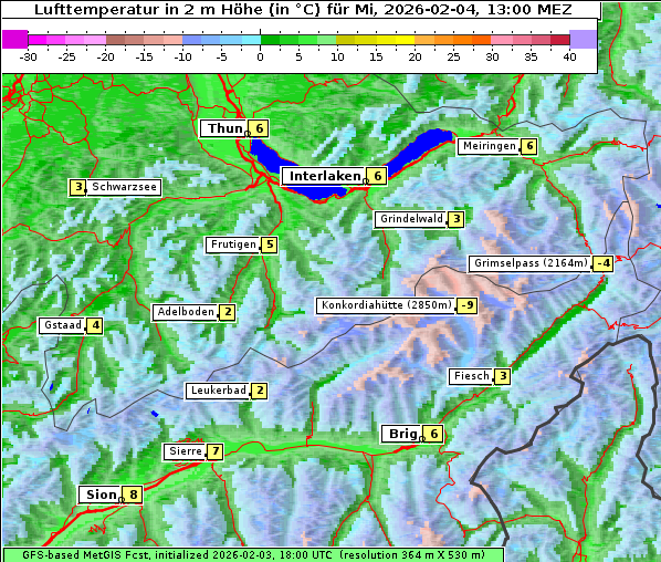 Temperatur, 4. 2. 2026