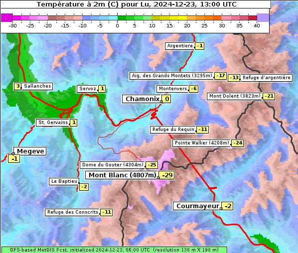 Temperatur, 23. 12. 2024