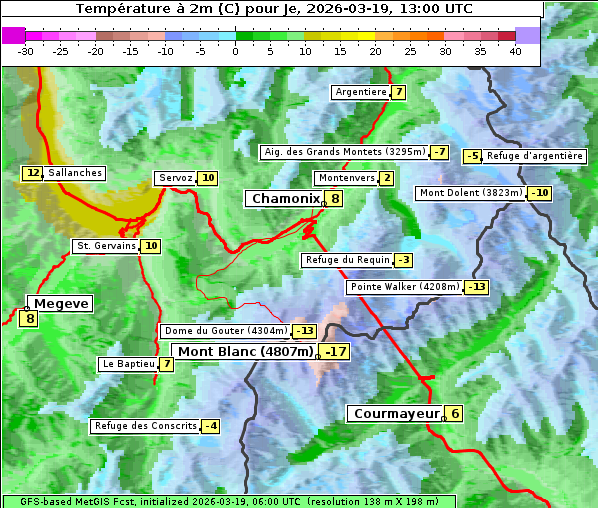 Temperatur, 19. 3. 2026