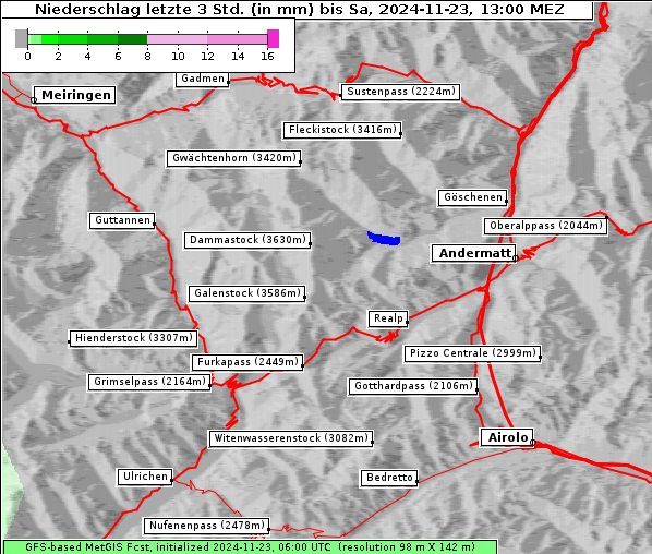 Niederschlag, 23. 11. 2024