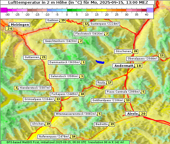 Temperatur, 15. 9. 2025