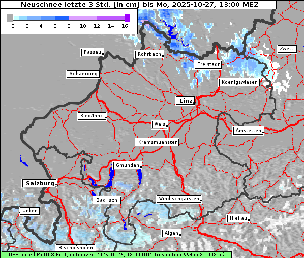 Neuschnee, 27. 10. 2025