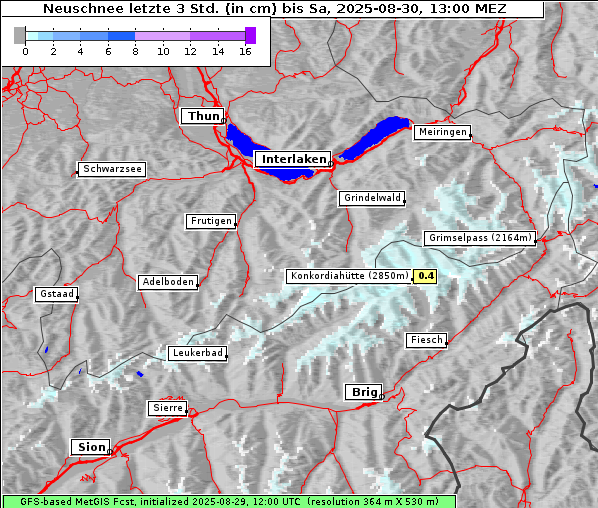 Neuschnee, 30. 8. 2025