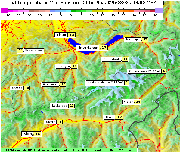 Temperatur, 30. 8. 2025