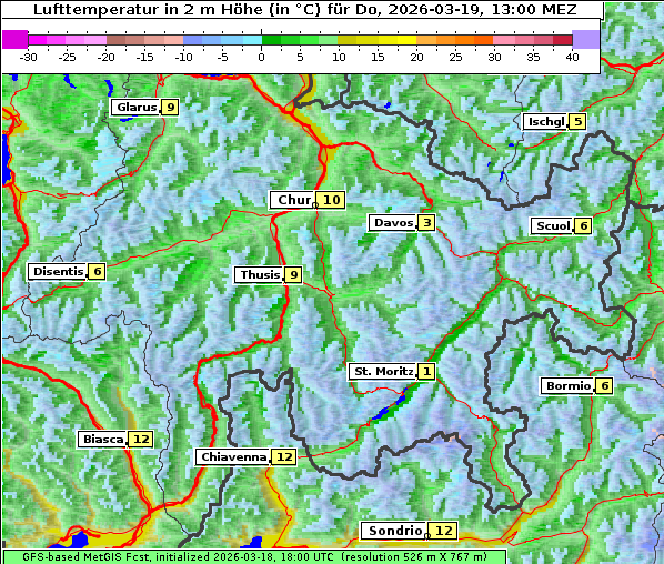 Temperatur, 19. 3. 2026