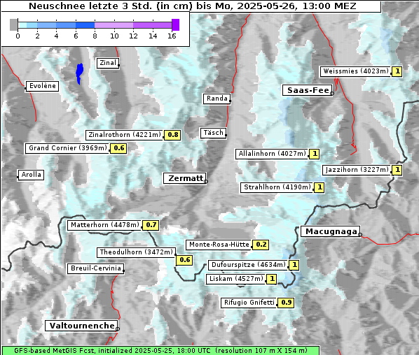 Neuschnee, 26. 5. 2025