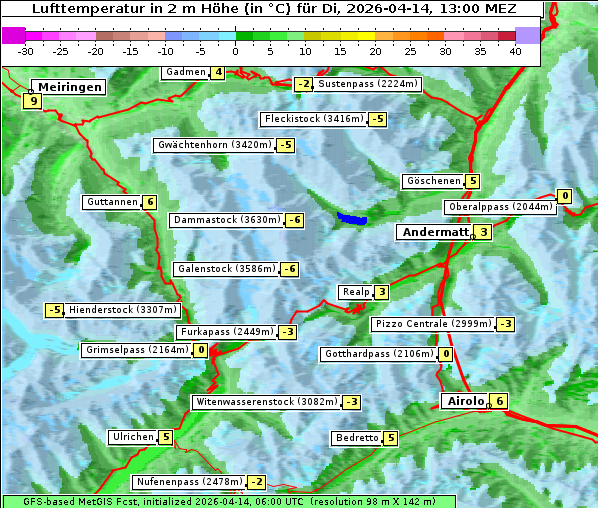 Temperatur, 14. 4. 2026