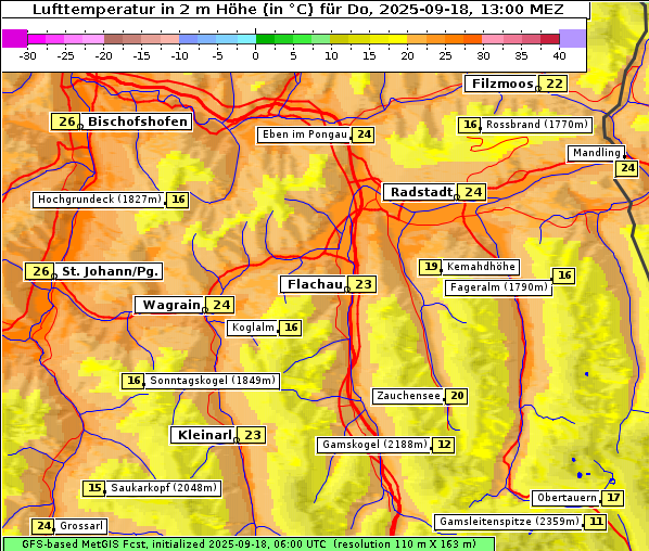 Temperatur, 18. 9. 2025