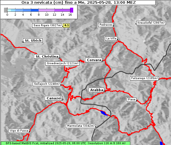 Neuschnee, 28. 5. 2025