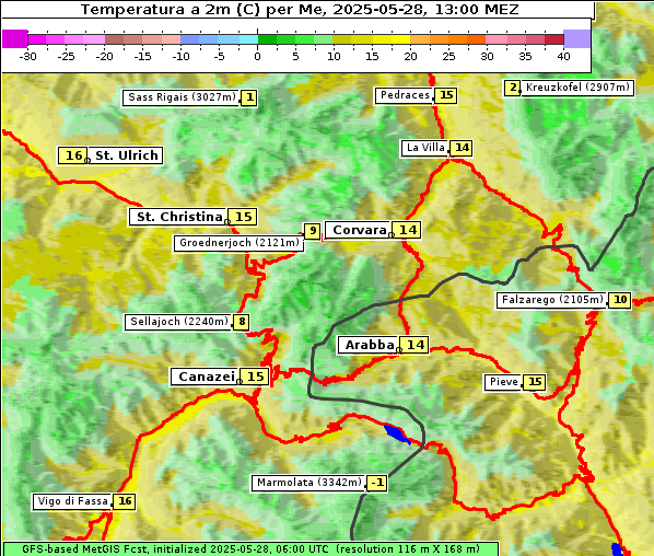 Temperatur, 28. 5. 2025