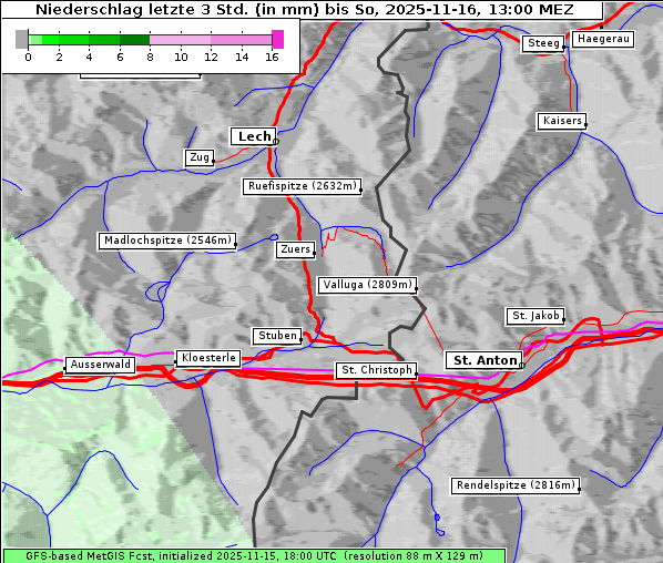 Niederschlag, 16. 11. 2025