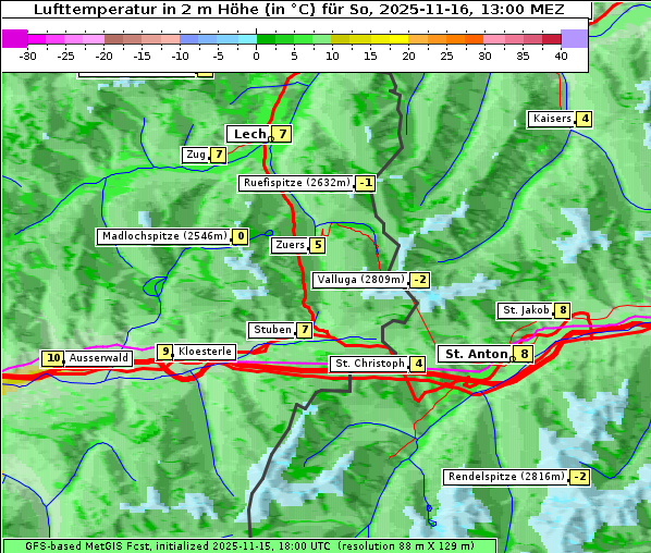 Temperatur, 16. 11. 2025