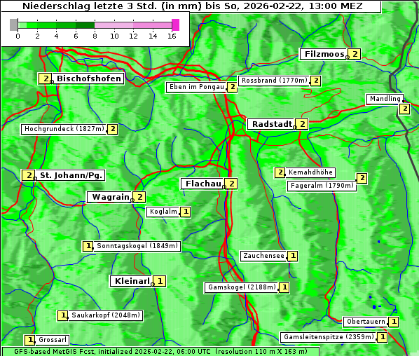 Niederschlag, 22. 2. 2026