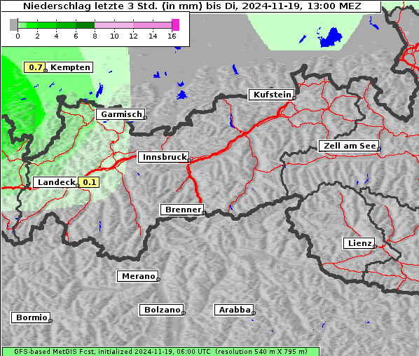 Niederschlag, 19. 11. 2024