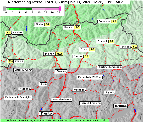 Niederschlag, 20. 2. 2026