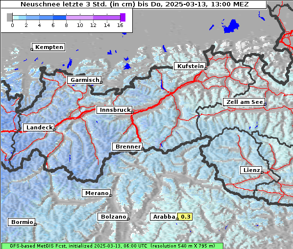 Neuschnee, 13. 3. 2025