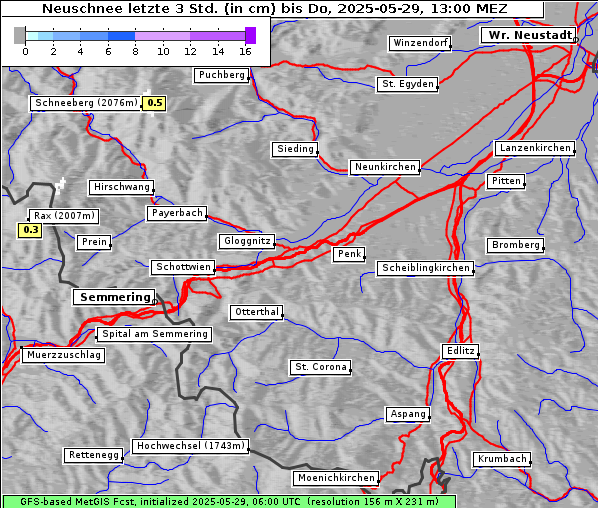 Neuschnee, 29. 5. 2025