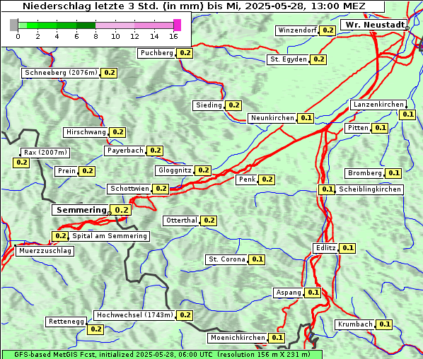 Niederschlag, 28. 5. 2025