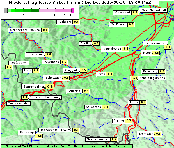 Niederschlag, 29. 5. 2025