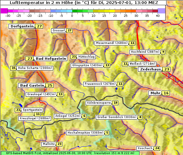 Temperatur, 1. 7. 2025