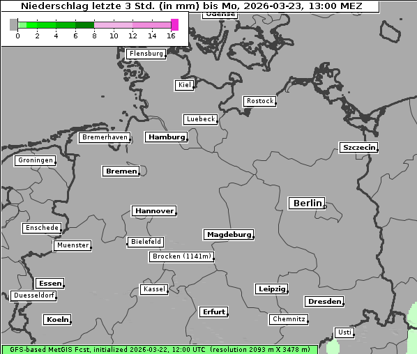 Niederschlag, 23. 3. 2026
