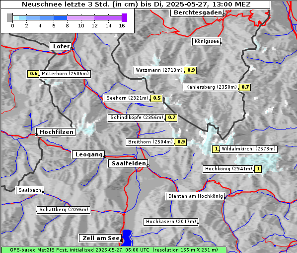 Neuschnee, 27. 5. 2025