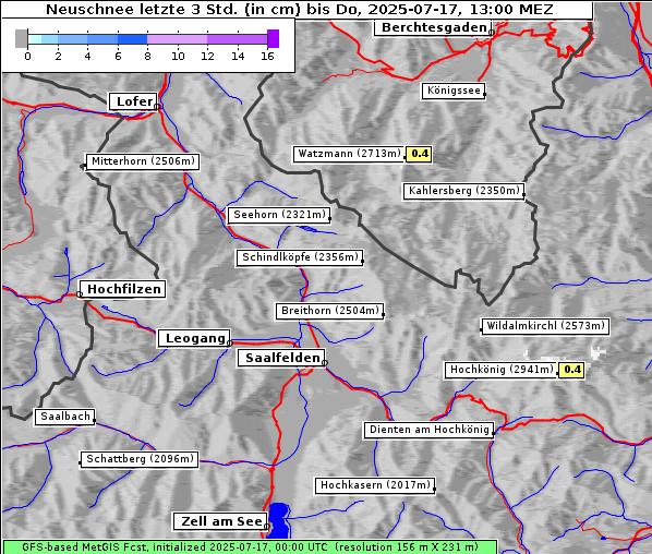 Neuschnee, 17. 7. 2025