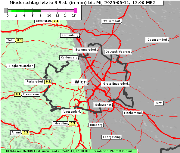 Niederschlag, 11. 6. 2025